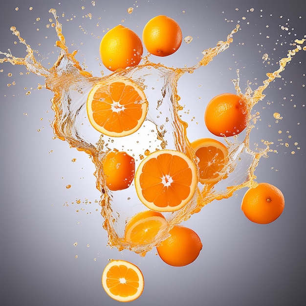 Vibrant and Dynamic Oranges Scene