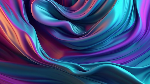 A vibrant and dynamic wavy pattern background Generative ai