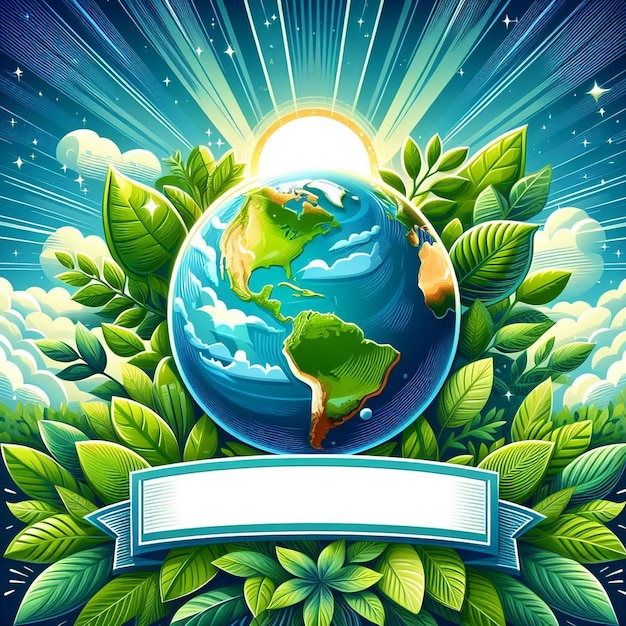 A vibrant Earth Day background