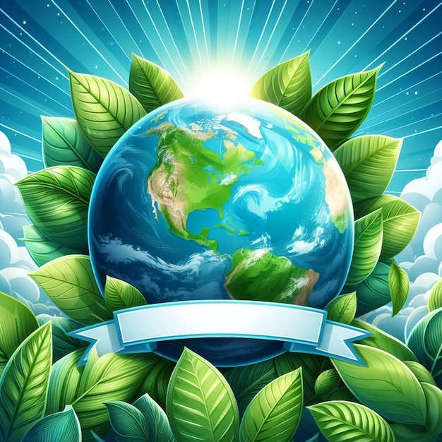 A vibrant Earth Day background