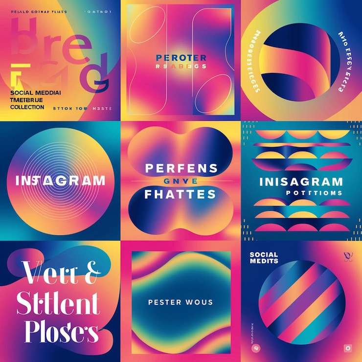 Photo a vibrant and engaging social media collection feature