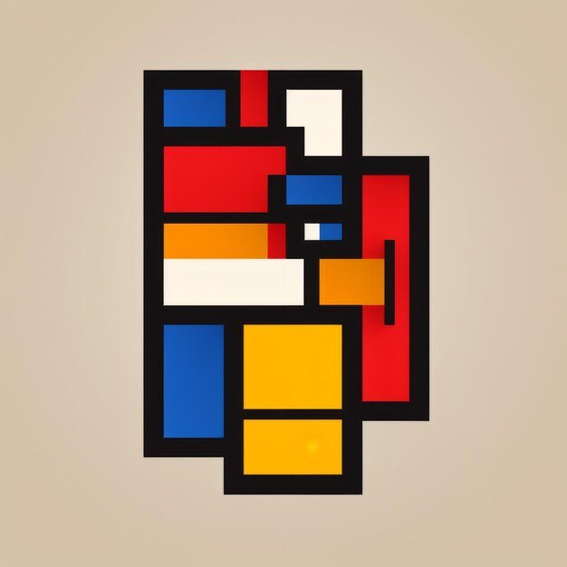 Vibrant English Ipa Logo Inspired By Mondrian