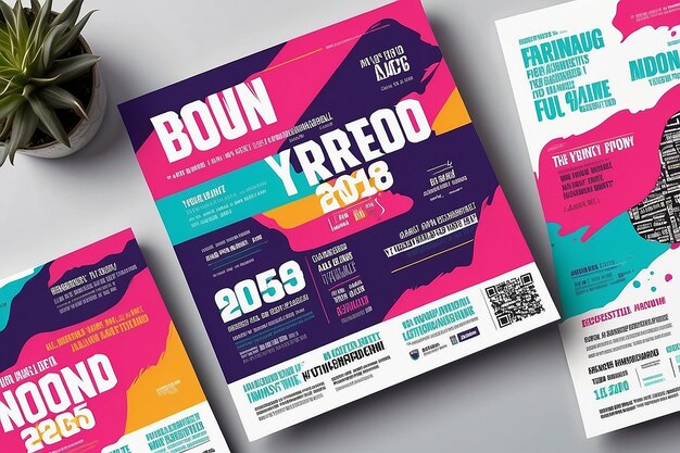 Vibrant evenement aankondiging flyer