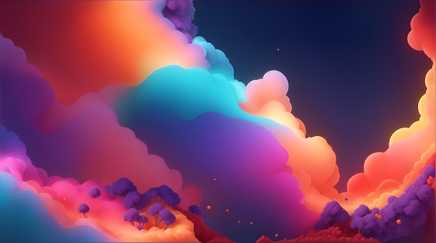 A vibrant everchanging gradient of particles creating a mesmerizing and captivating backdrop