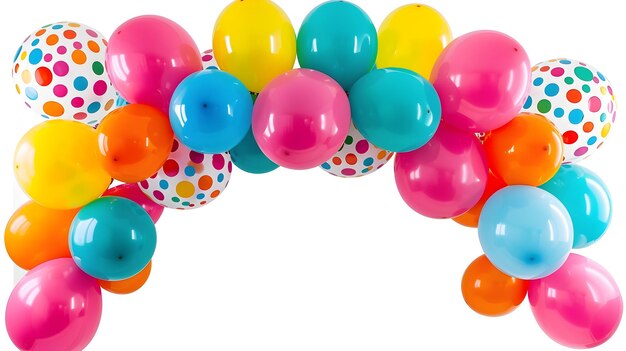 Vibrant and Festive Balloon Arch for Cheerful