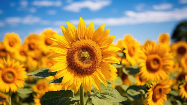 a vibrant field of sunflowers