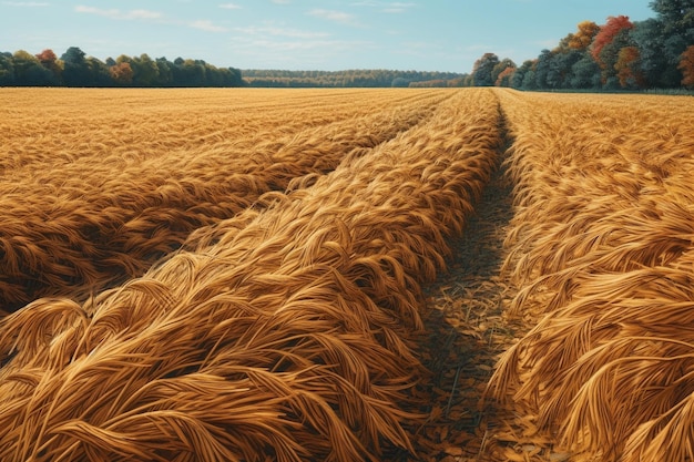 A vibrant field of wheat