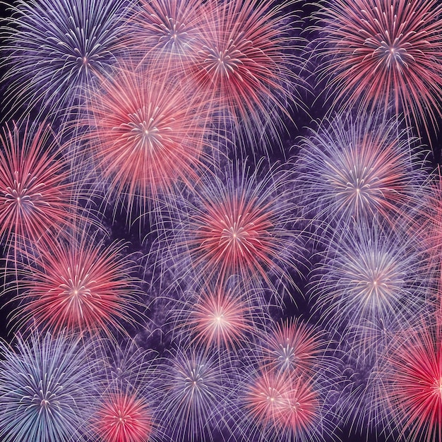 Vibrant fireworks display with cascading colors and explosions vibrant hues and dynamic movement