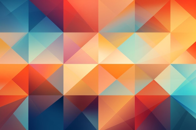 Photo vibrant flat geometry with abstract colors and shapes generative ai