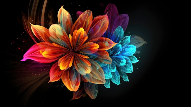 Vibrant Floral Abstraction for Creative Design Projects