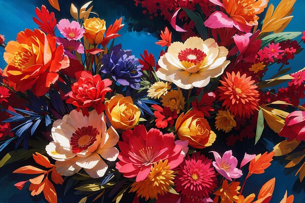 Vibrant floral bouquet displays beauty in nature