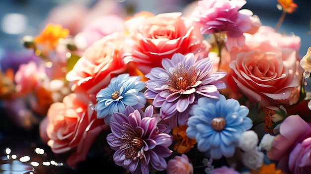 Vibrant floral bouquet displays beauty in nature