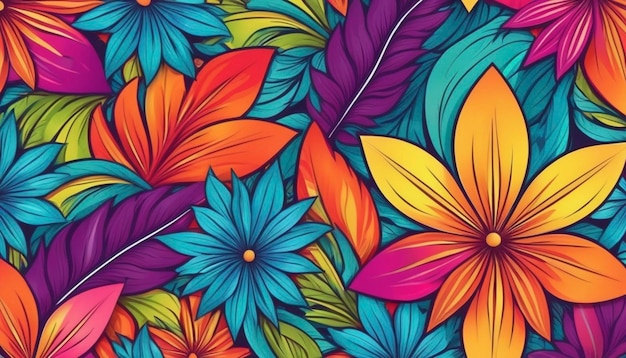 Vibrant floral colors background