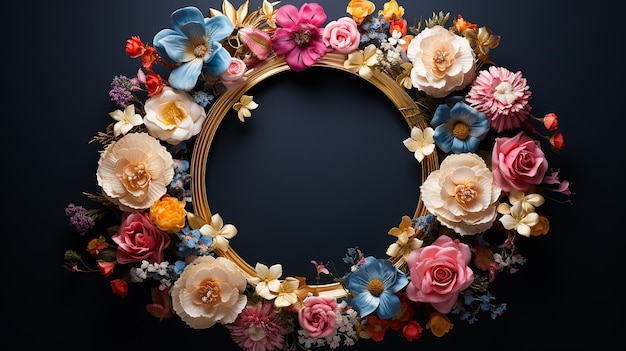 Vibrant Floral Frame