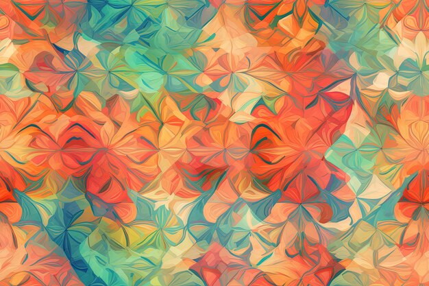 Vibrant floral painting with a variety of colorful flowers Generative AI