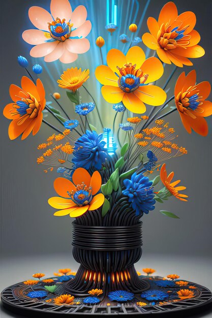 Vibrant flower artwork and artificial blooms add beauty to any space