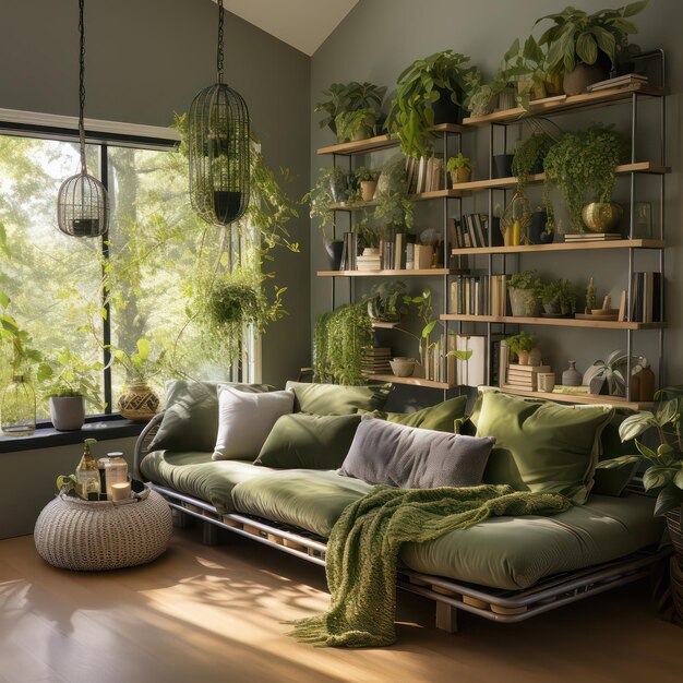 a Vibrant and Fresh Atmosphere Lush Greenery and Botanical Prints for Your Room