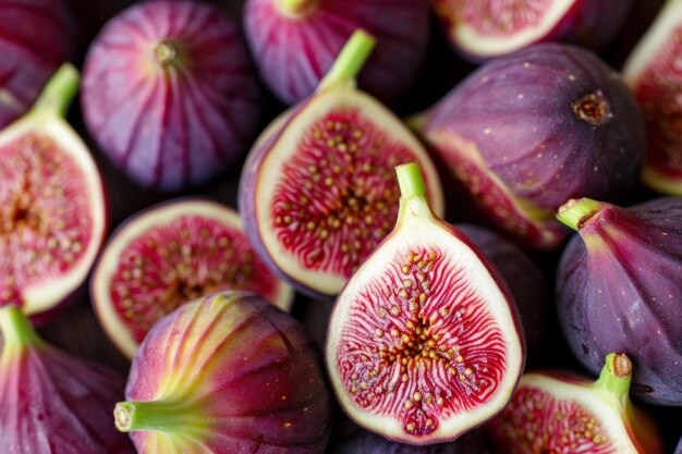 Vibrant Fresh figs background Generate Ai