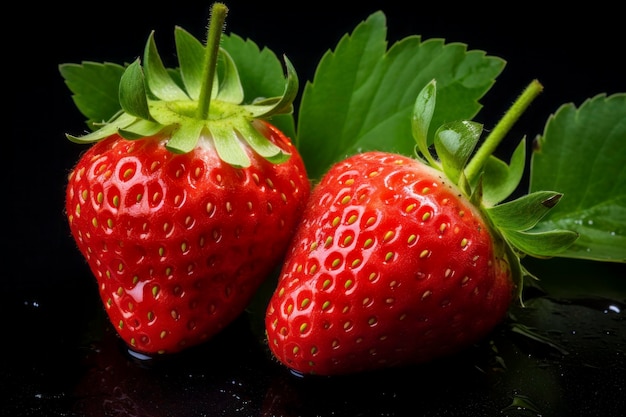 Vibrant fresh fragole strawberries beautifully arranged in a delightful food composition