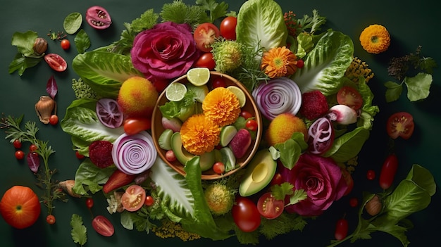 A Vibrant and Fresh Salad Bursting with Colors and Flavors