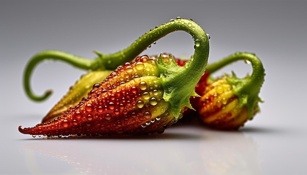 A vibrant fresh vegetable in a macro close up photography shoot created with Generative AI techno