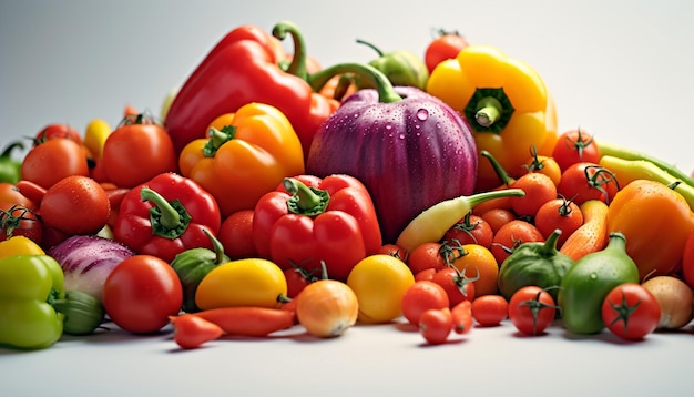 Яркий свежий овощ в макросъемке крупным планом, созданной с помощью технологии Generative AI.