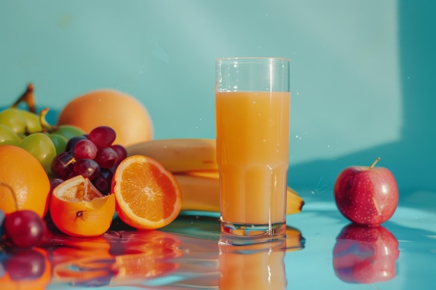 Vibrant Fruit Juice on Table