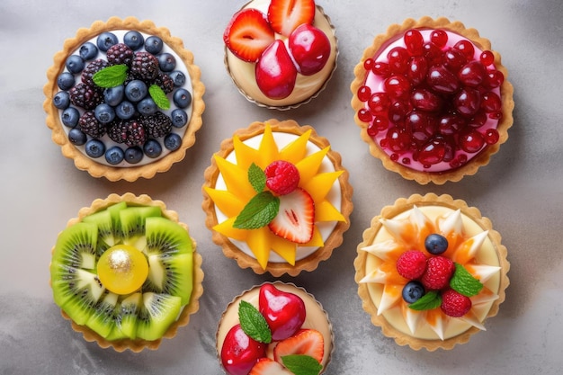 Vibrant Fruit Tart Bursting with Colorful Flavors