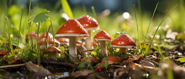 Vibrant garlic honey mushrooms