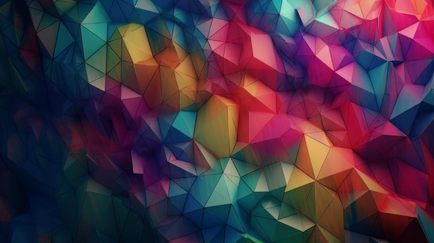 Vibrant Geometric Background Generative ai