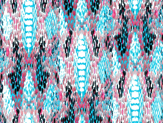 Vibrant geometric swimwear pattern. ethnic seamless pattern. watercolor ethnic design. summer rhombus background. navy blue and indigo snake skin random texture. geo symmetric ikat rapport