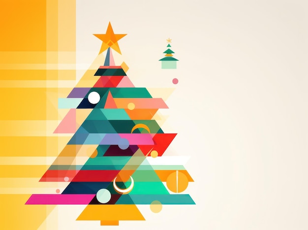 Photo vibrant geometrics christmas tree