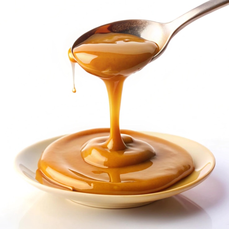 Photo vibrant golden mustard drizzle