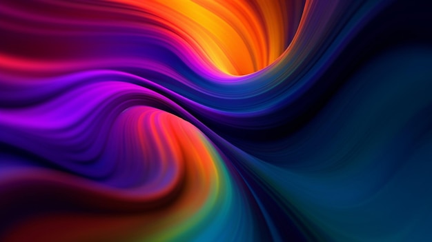 Vibrant Gradient Waves Abstract achtergrondcollectie