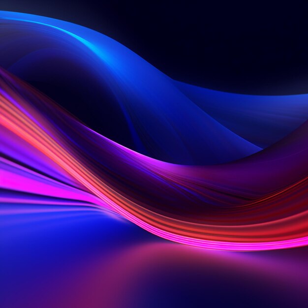 Vibrant Gradient Waves Abstract achtergrondcollectie