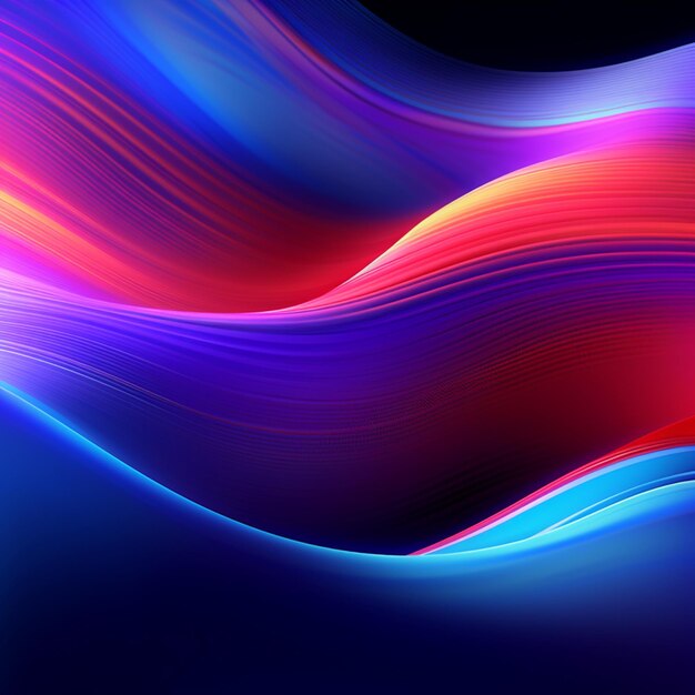 Vibrant Gradient Waves Abstract achtergrondcollectie