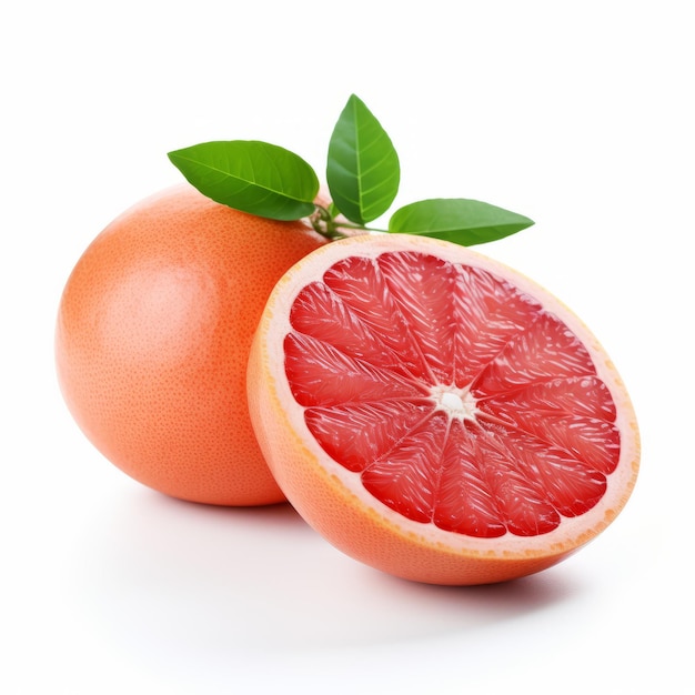 Vibrant Grapefruit Verbluffende productfotografie op witte achtergrond