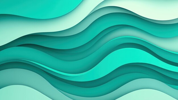 a vibrant green gradient background with dynamic waves adds depth