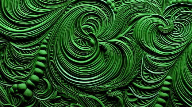 A vibrant green wall in closeup