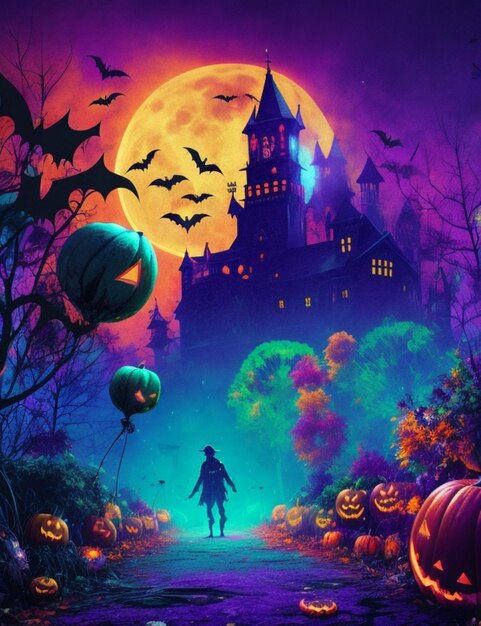 vibrant Halloween background