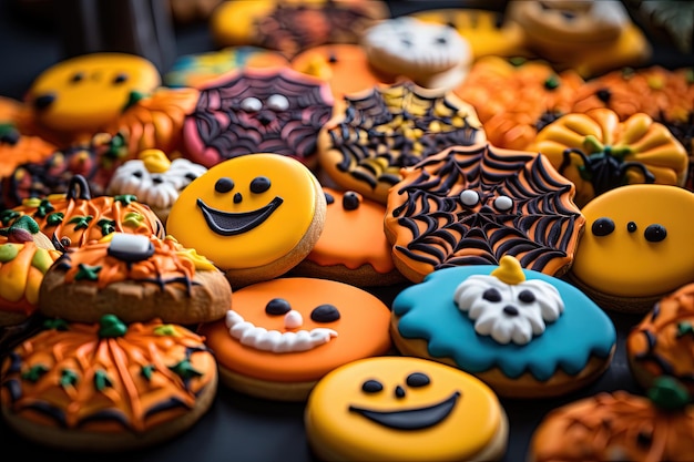 Vibrant Halloween cookies