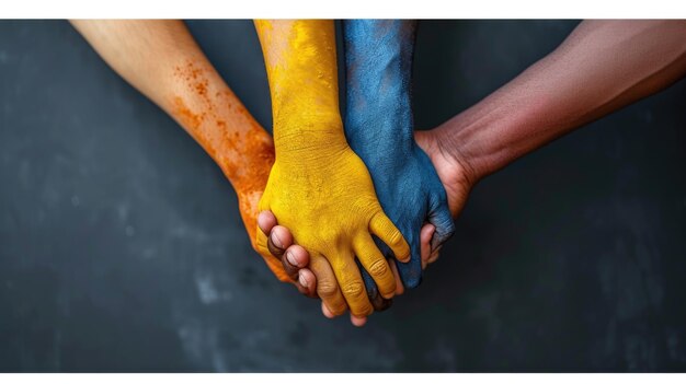 Vibrant Handshake of Diverse Friendship