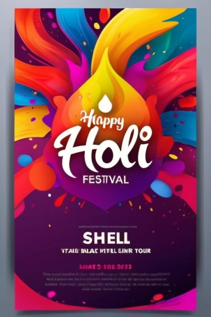 Vibrant Happy Holi Festival Banner Design Vector Template