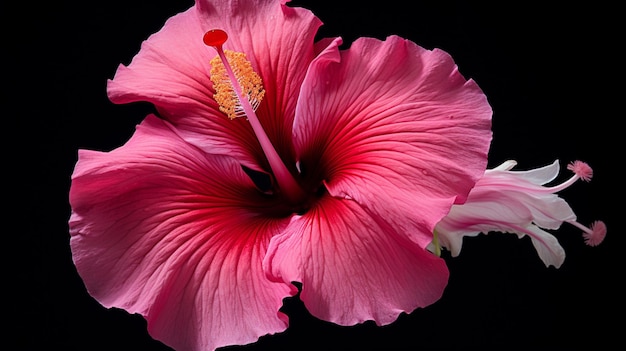 vibrant hibiscus blossom a single flower of organic beauty