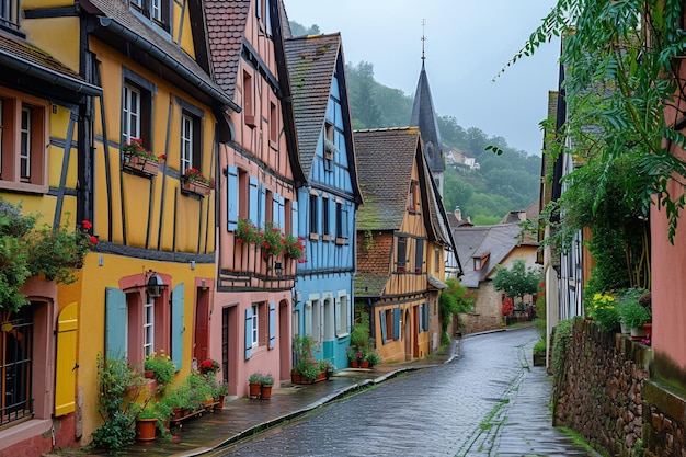 Vibrant historic halftimbered homes in one of Frances prettiest villages