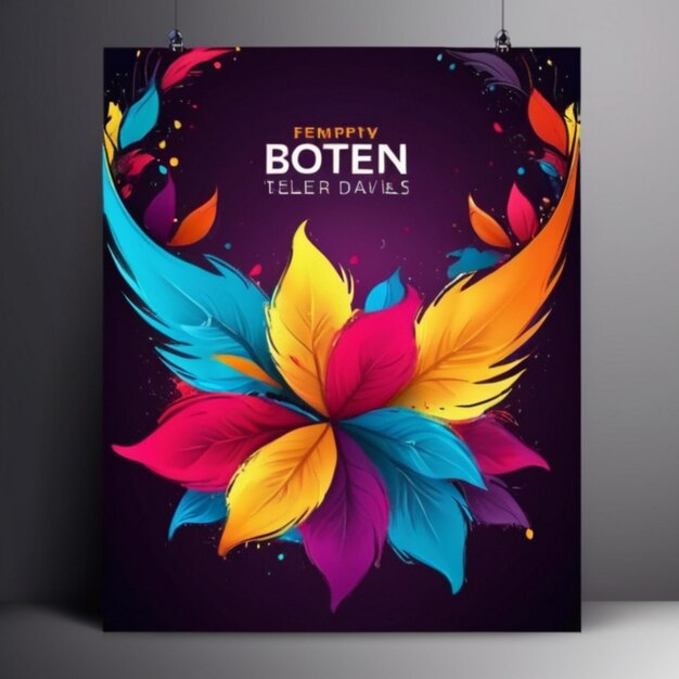 Vibrant Holi Festival Poster Banner Creative Template Background Design