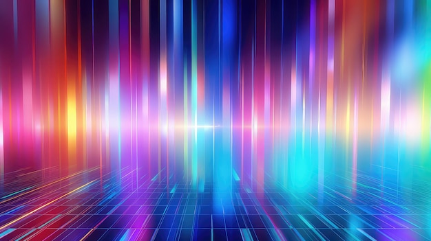 Photo vibrant hologram rainbow background