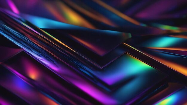 Vibrant holographic dark background texture