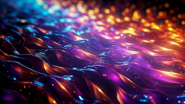 생동감 넘치는 홀로그래픽 텍스처 (Vibrant Holographic Texture) 는 생성 AI 기술로 만들어진 색과 빛의 교향곡입니다.