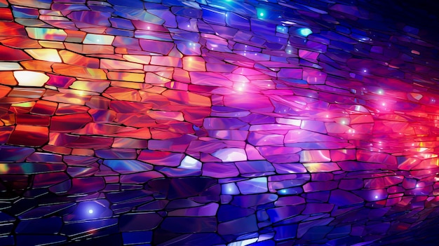 Vibrant Holographic Texture A Symphony of Color and Light created with Generative AI technology